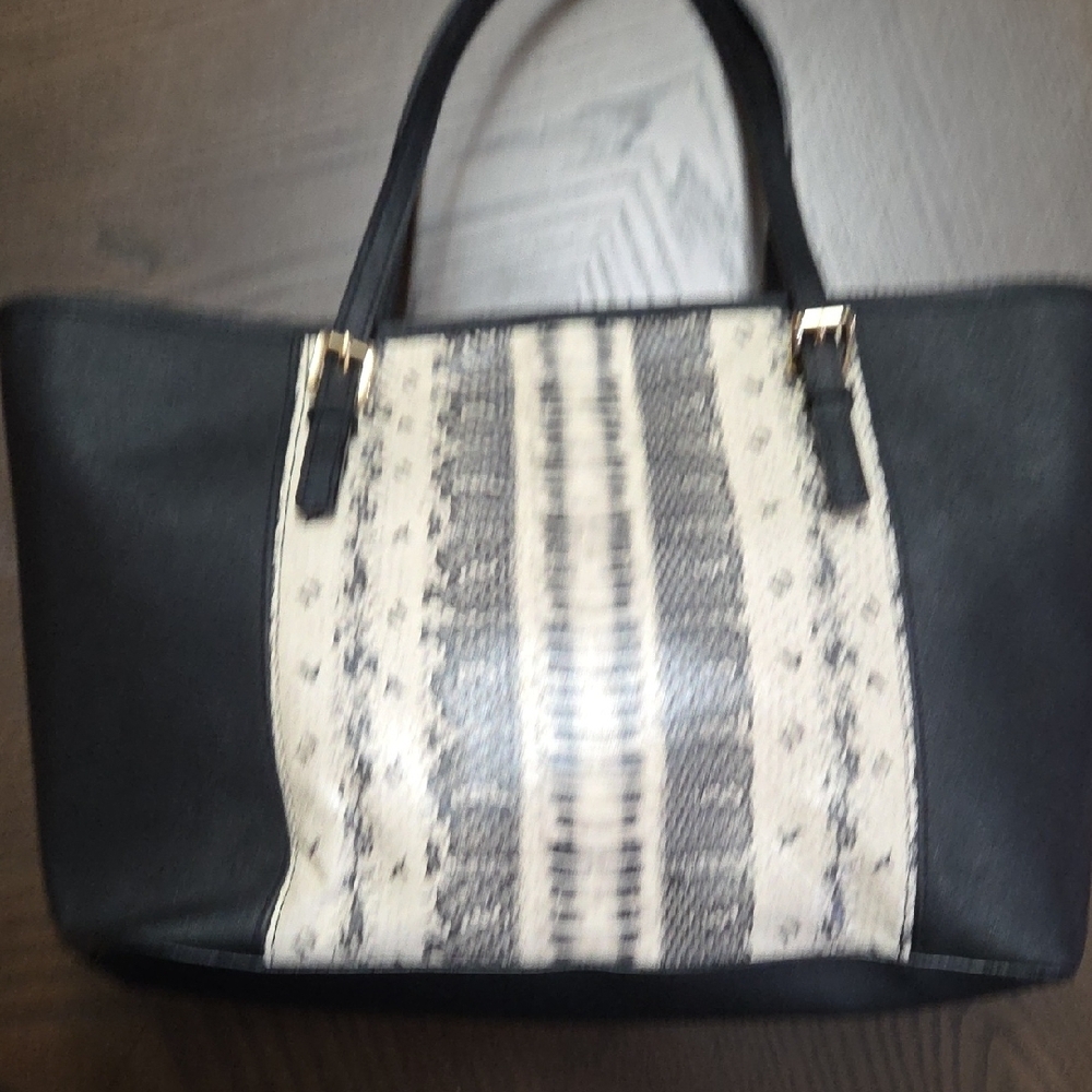 Michael Kors Jet Set Python Print Black Tote - image 5